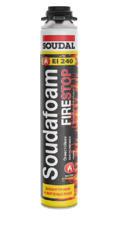 Пена монтажная Soudafoam Firestop    Огнестойкая  750 мл    пистолетная пена ( арт. 1990580)