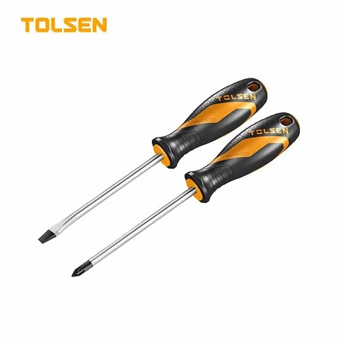 Набор отверток 2 шт, SL/PH, CrV, магнит., двухкомп. рукоятки GRIPro TOLSEN (арт.20182)