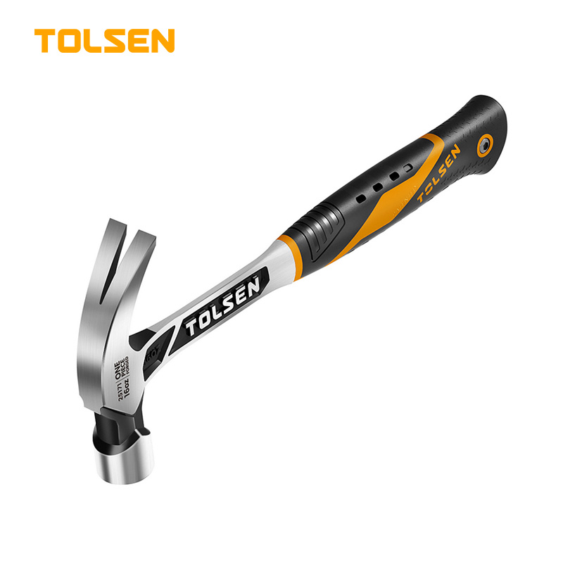 Молоток-гвоздодёр Industrial 450 г, магнит, фиберглас. рукоятка GRIPro TOLSEN (арт. 25171)