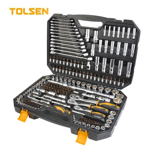 Набор торцевых головок Industrial 1/4, 1/2, 3/8", 216  TOLSEN (арт.15147)